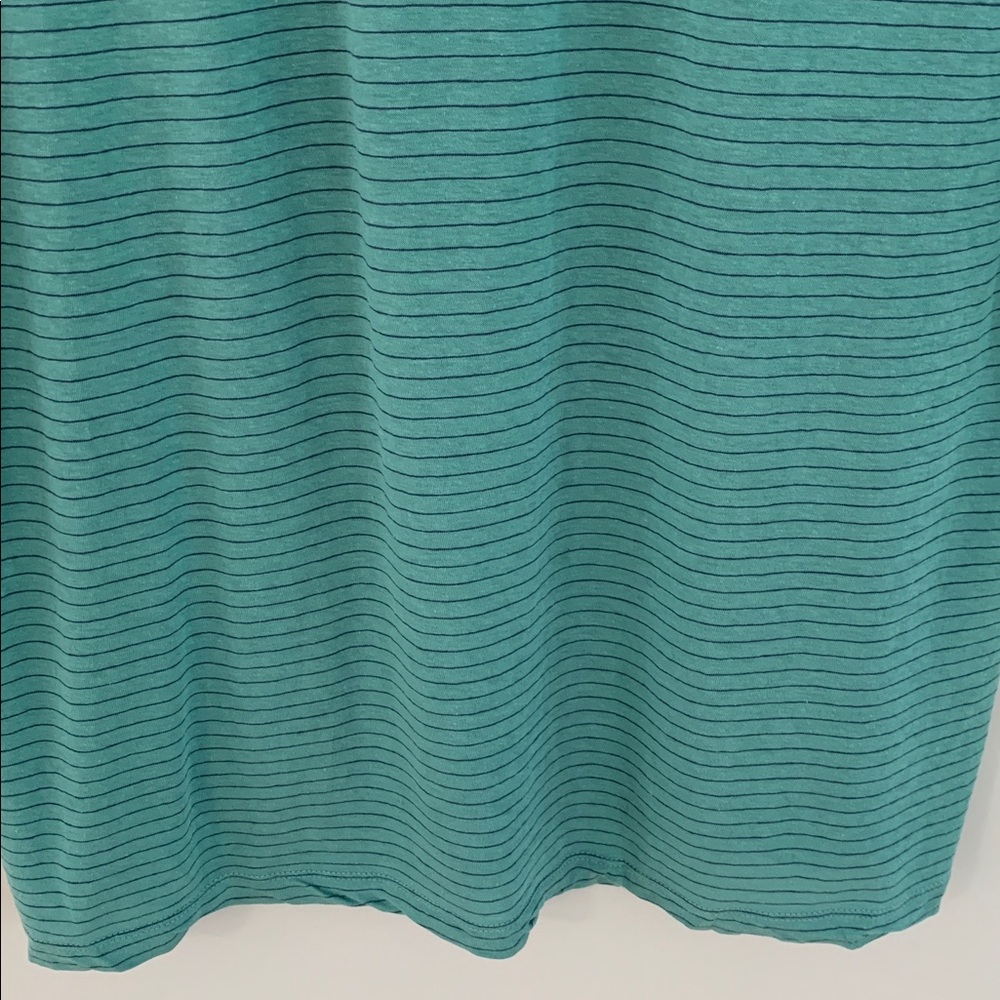 Marine Layer Men’s Hemp Blend Striped Pocket Tee Shirt Size Large Green - Picture 9 of 11